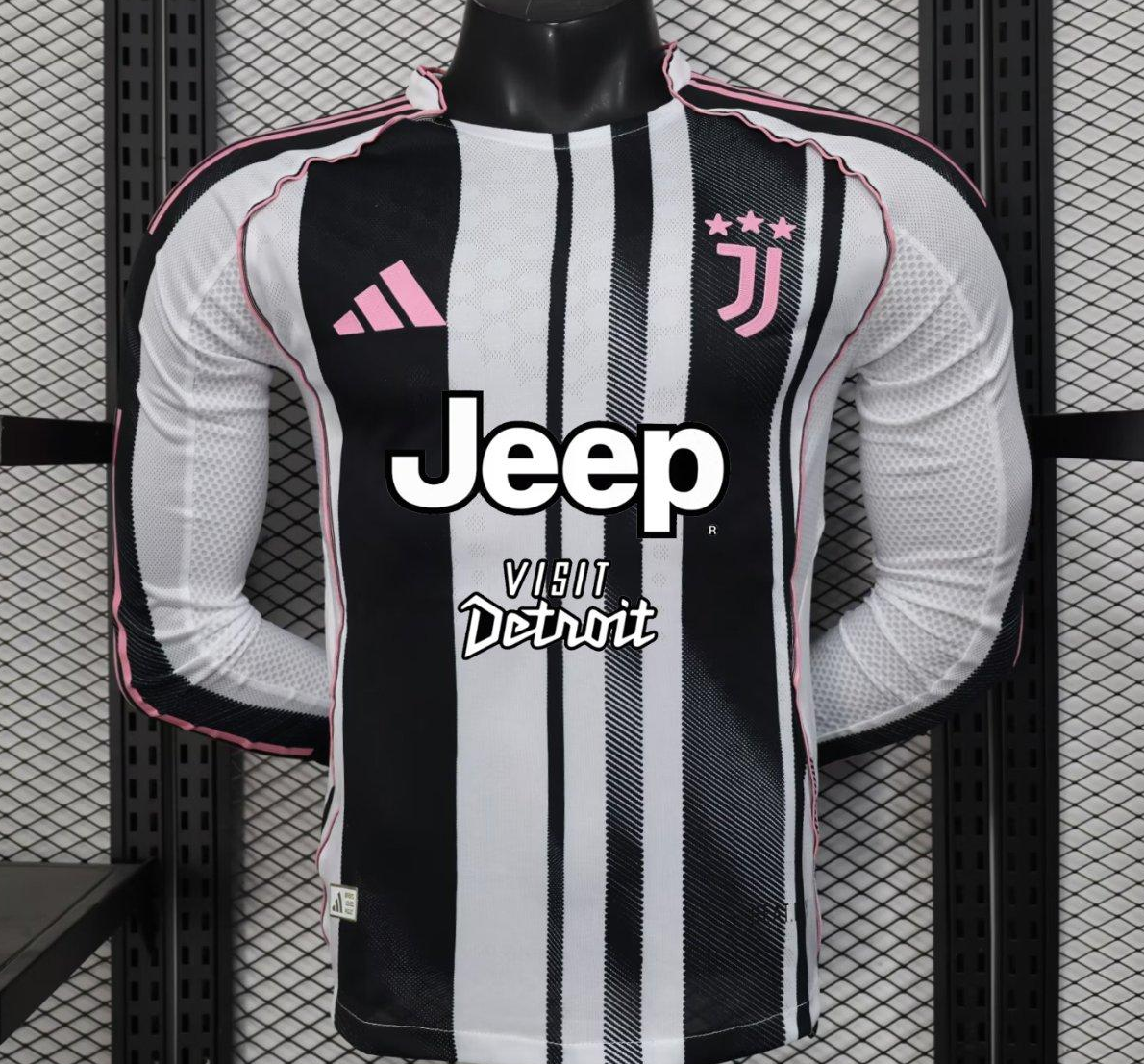 Player Version 25-26 Juventus Home Long Sleeve Jersey