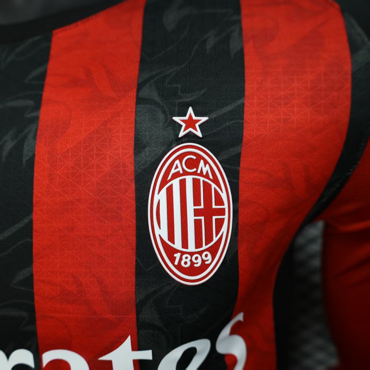 Player Version 25-26 AC Milan Home Long Sleeve Jersey