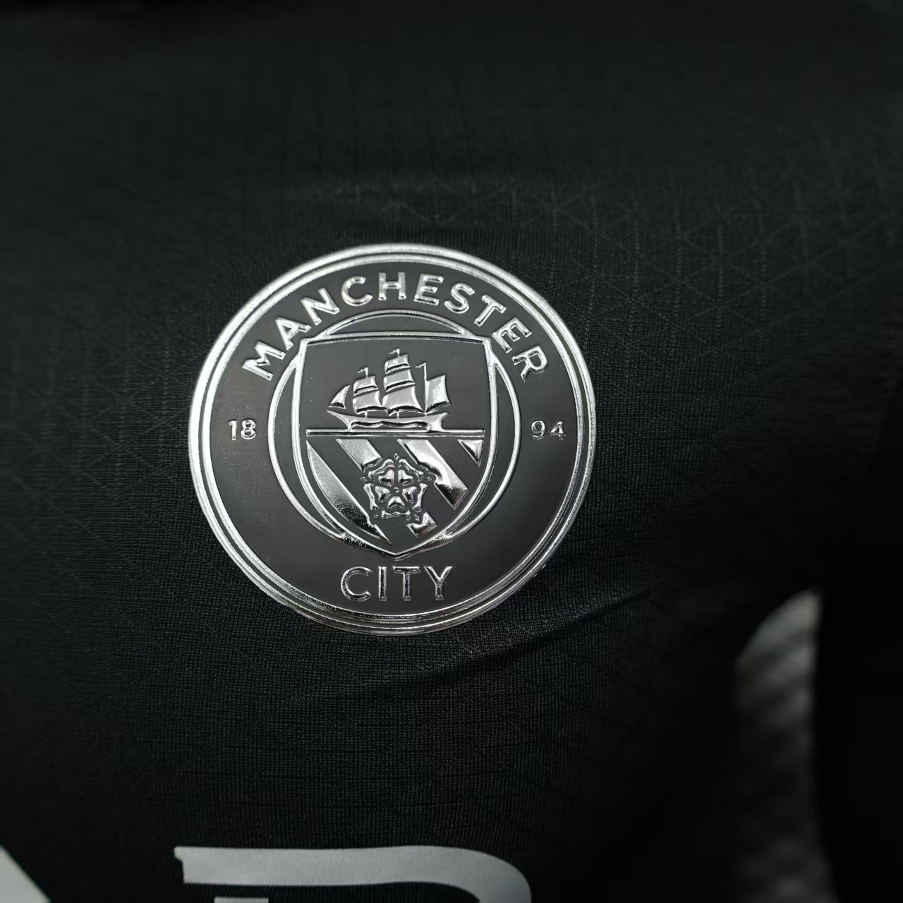 Player Version 25-26 Manchester City Away Long Sleeve Black Jersey