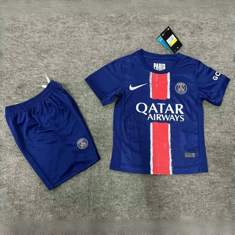 24-25 PSG Saint-Germain Home Soccer Kids Kit Jersey+Shorts
