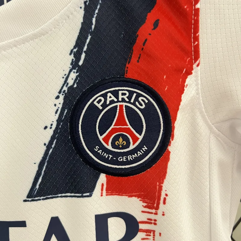 24-25 PSG Saint-Germain Away Soccer Kids Kit Jersey+Shorts