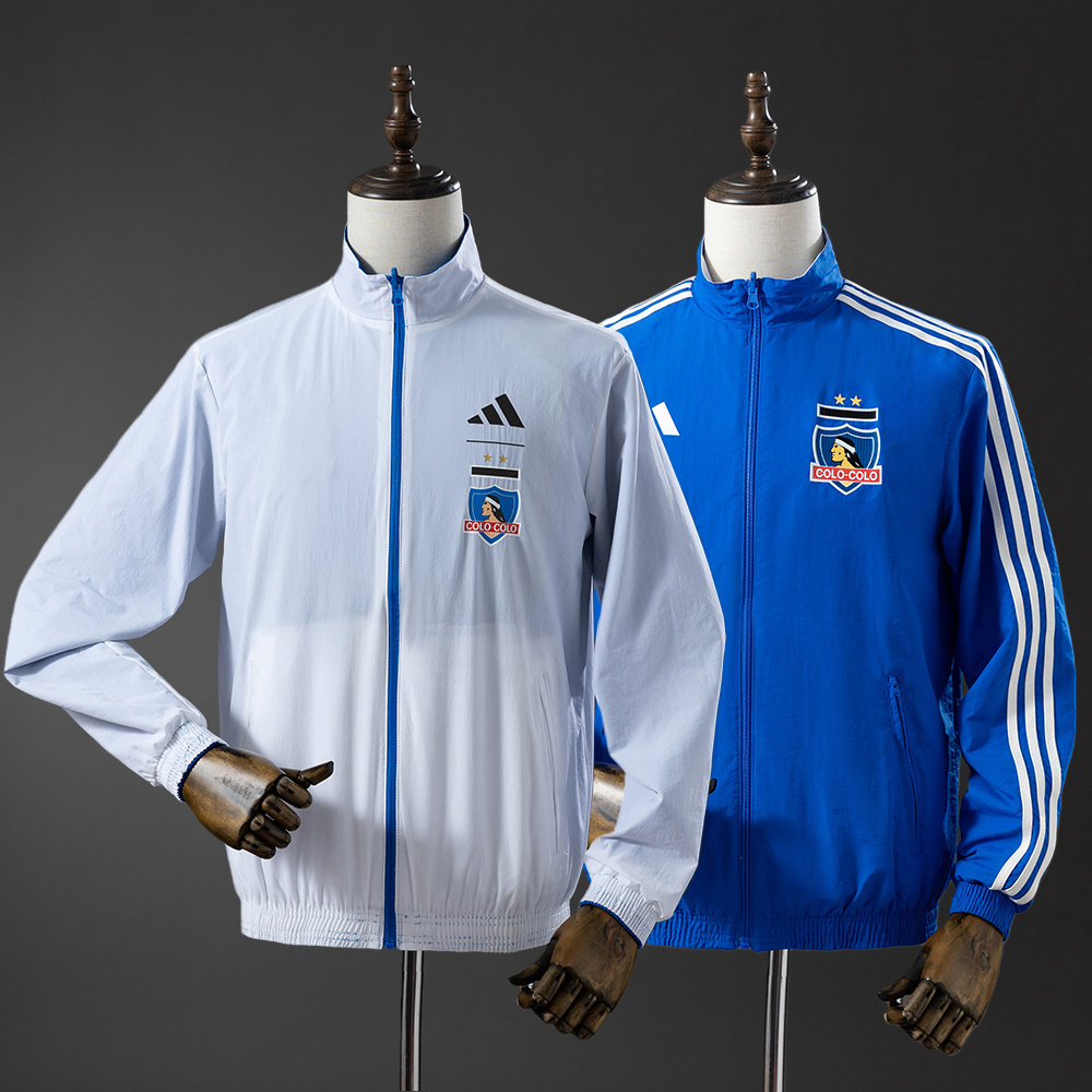 Colo Colo Reversible Jacket Windbreaker - White & Blue