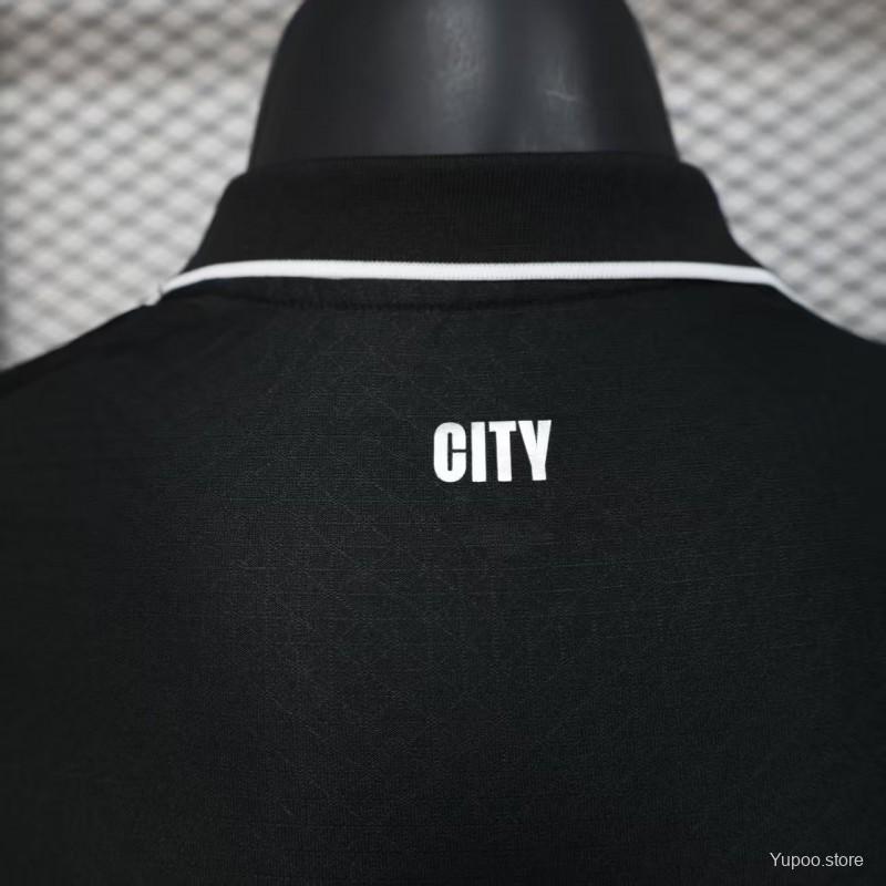 Player Version 25-26 Manchester City Black Away Jersey