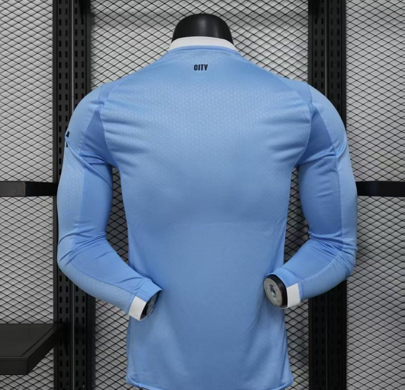 Player Version 25-26 Manchester City Home Long Sleeve Jersey