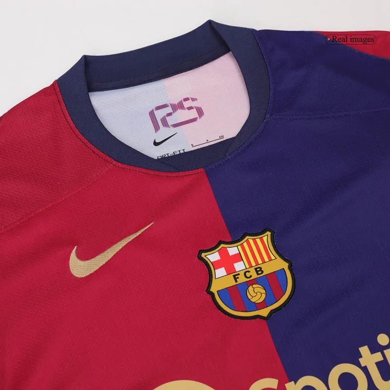 2024-25 LAMINE YAMAL #19 Barcelona Soccer Jersey Home Custom Shirt