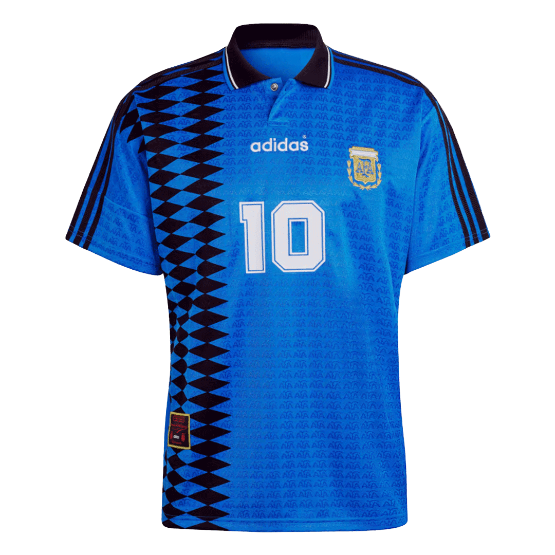 Argentina Nation #10 Away Retro Soccer Jersey 1994