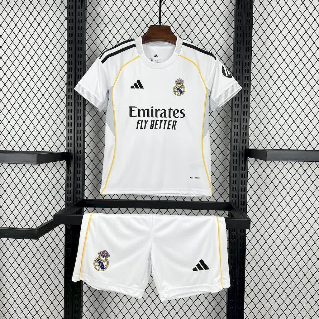 25-26 Kids Real Madrid Home Jersey