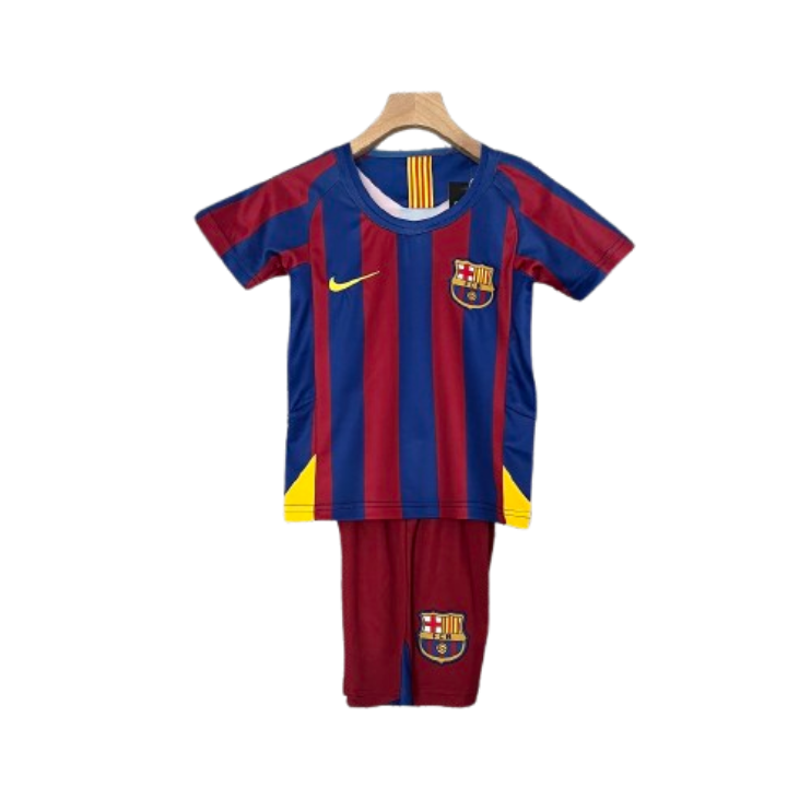 Barcelona 05-06 Home Retro Kids Kits Football Jersey