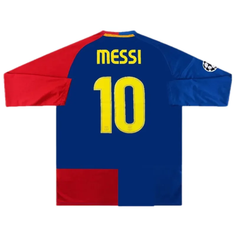 Barcelona Messi #10 UCL Final Retro Long Sleeve Home 2008-09