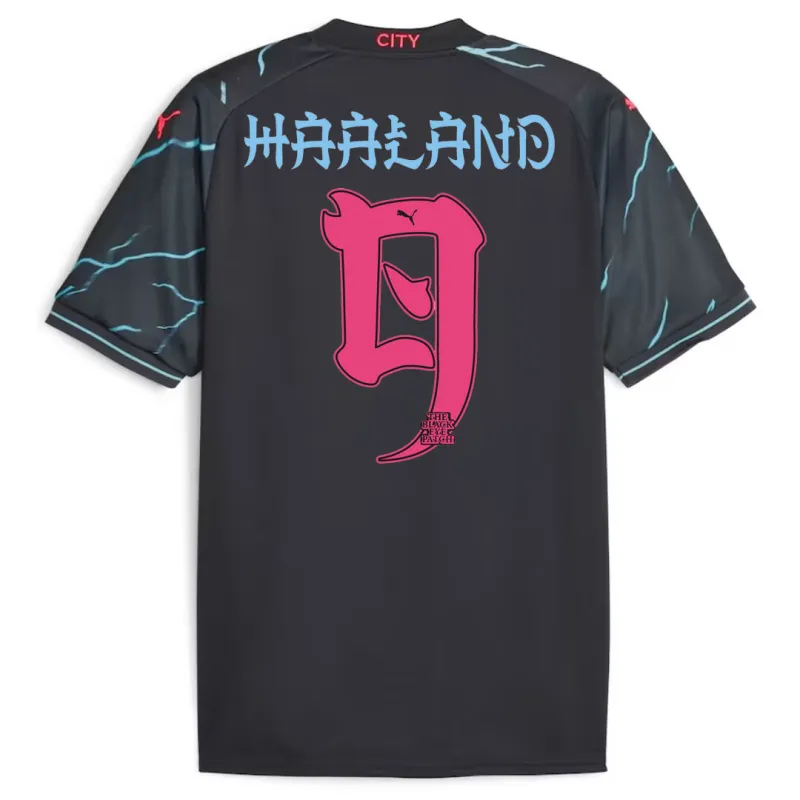 Manchester City 2023/24 HAALAND #9 GREALISH #10 DE BRUYNE #17 J.ALVAREZ #19 FODEN #47 Japanese Tour Printing Third Jersey