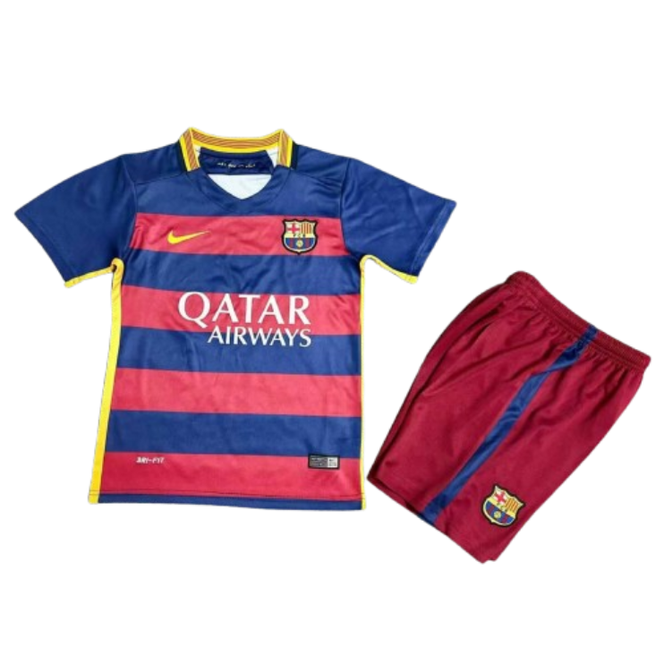 Barcelona 15-16 Home Retro Kid Kits Youth Apparels Sport Jersey