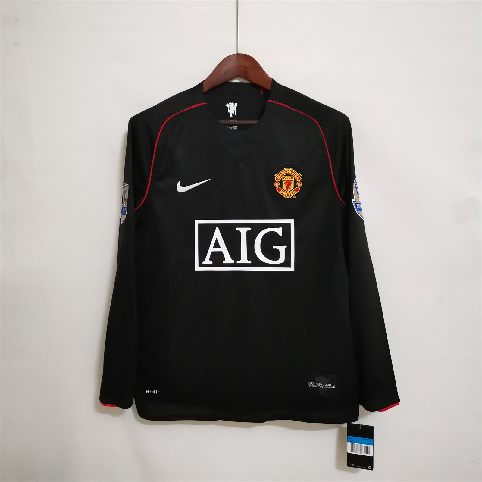 07-08 Retro Long Sleeve Manchester United #7 Ronaldo Third  Away Soccer Jersey