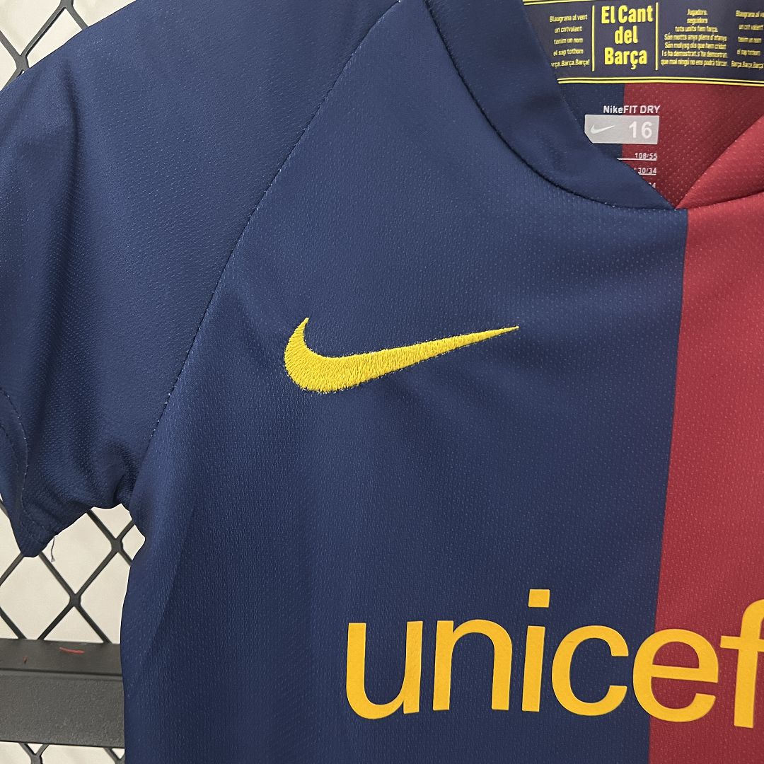 Barcelona 08-09 Home Retro Kids Kits Football Jersey