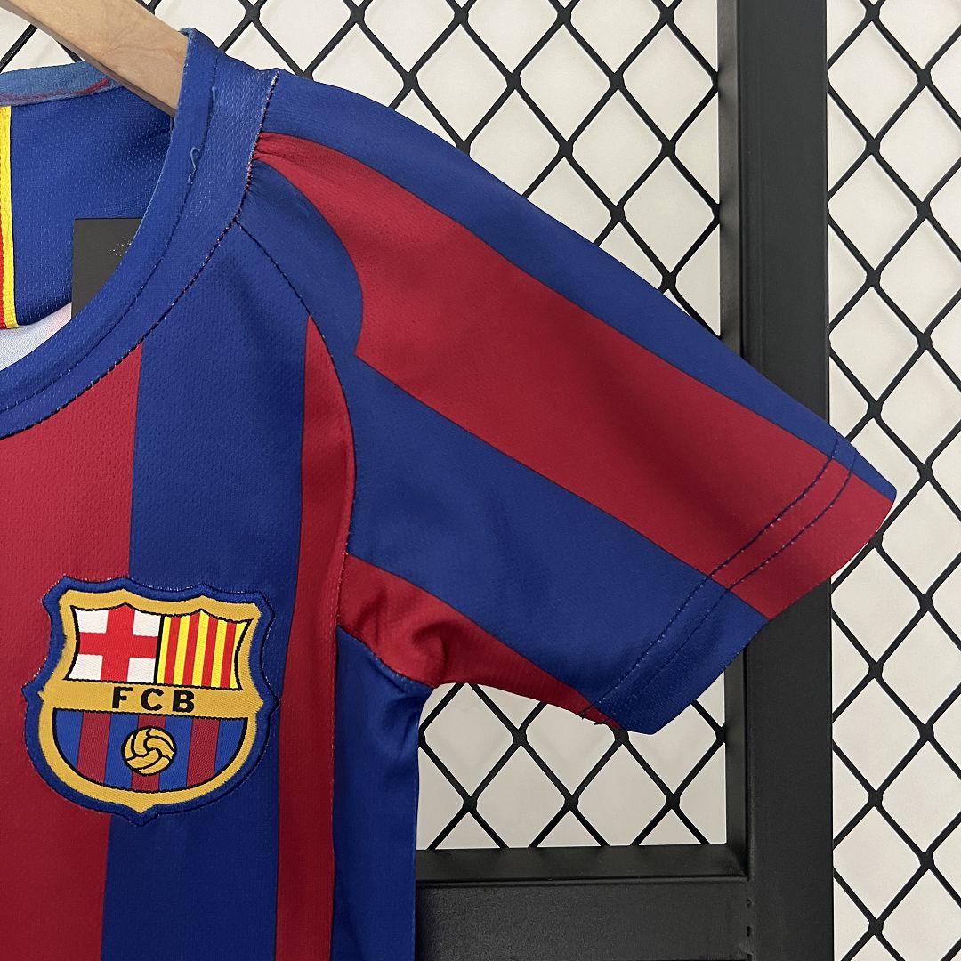 Barcelona 05-06 Home Retro Kids Kits Football Jersey