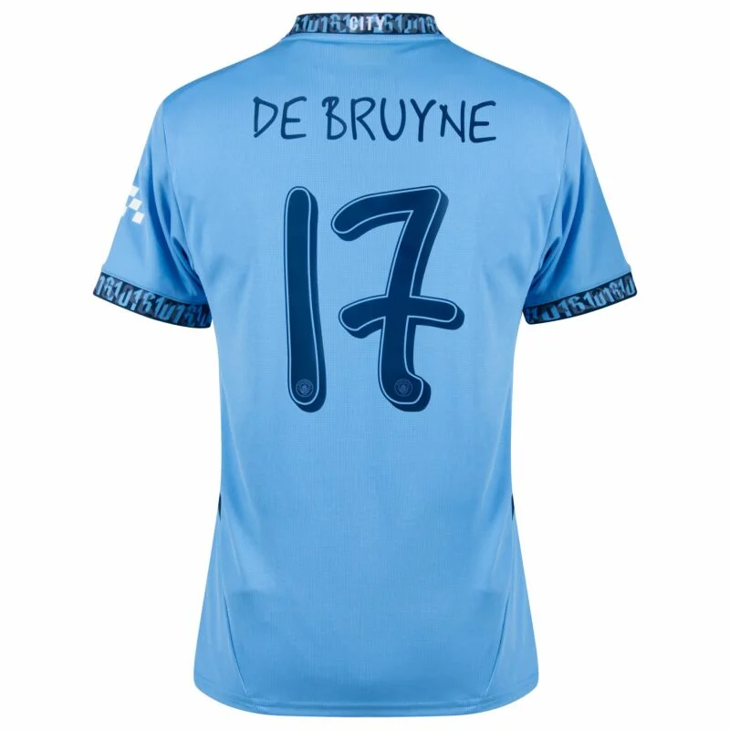 Manchester City Home De Bruyne 17 Shirt 2024-2025 Player version Size：S-XXL
