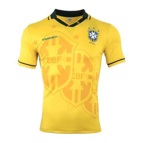 Brazil Jersey Custom Home Soccer Retro Jersey 1993-94