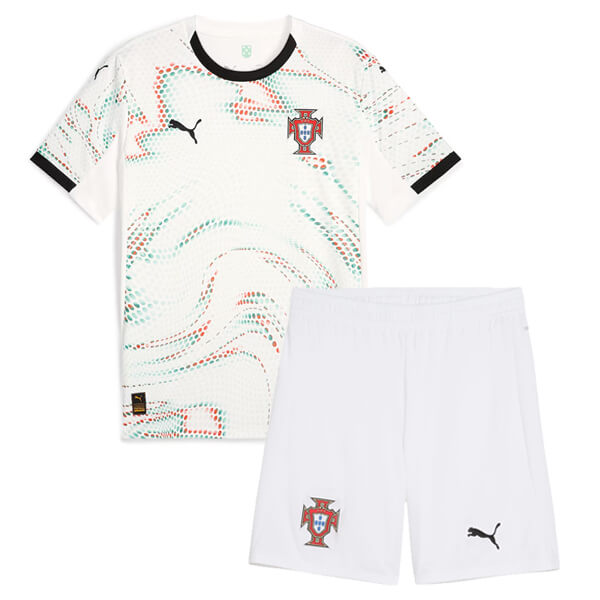 Kids Portugal Away Soccer (Jersey+Shorts) Kits 2025