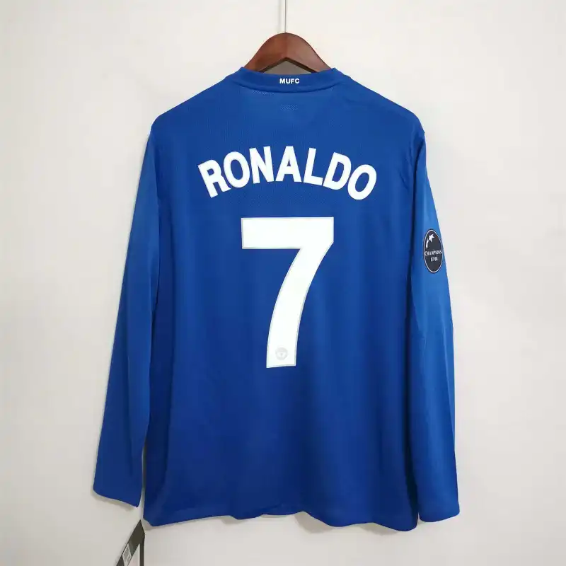 08-09 Manchester United Home Retro Jersey #7 Ronaldo Long Sleeve