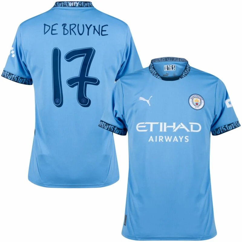 Manchester City Home De Bruyne 17 Shirt 2024-2025 Player version Size：S-XXL
