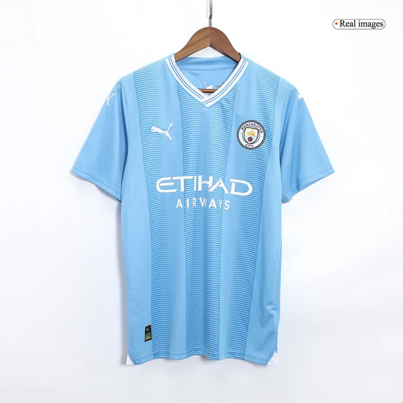 Manchester City 2023/24 HAALAND #9 GREALISH #10 DE BRUYNE #17 STONES #5 J.ALVAREZ #19 FODEN #47 Japanese Tour Printing Home Jersey