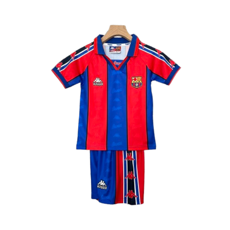 Barcelona 95-97 Home Retro Kid Kits Youth Apparels Jersey