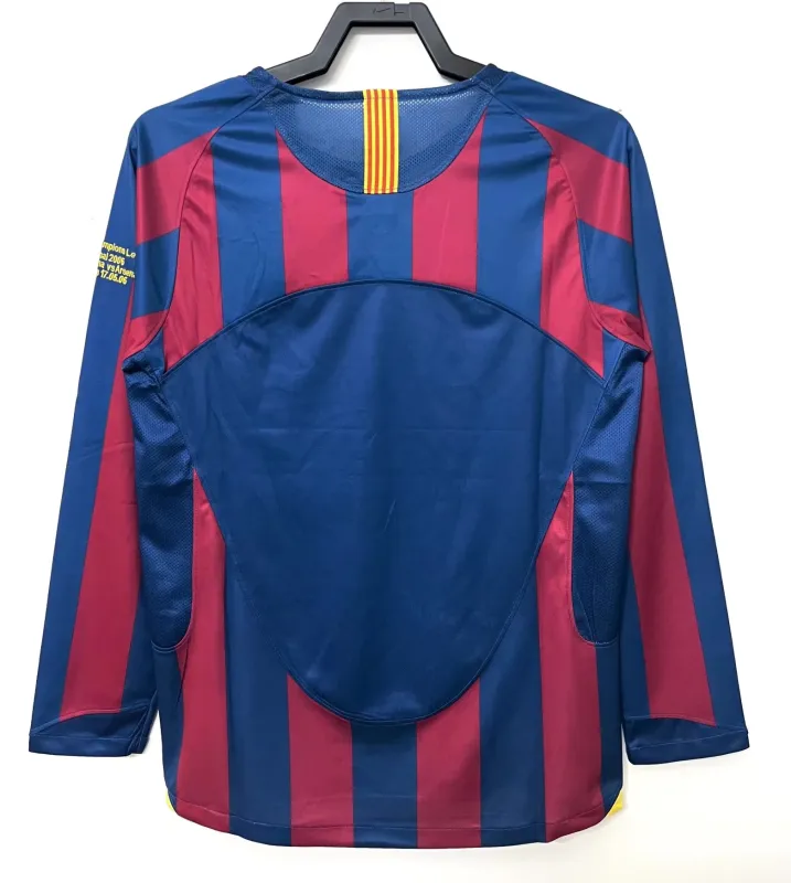 Barcelona Retro Long Sleeve UCL Edition Home Jersey 2005-06