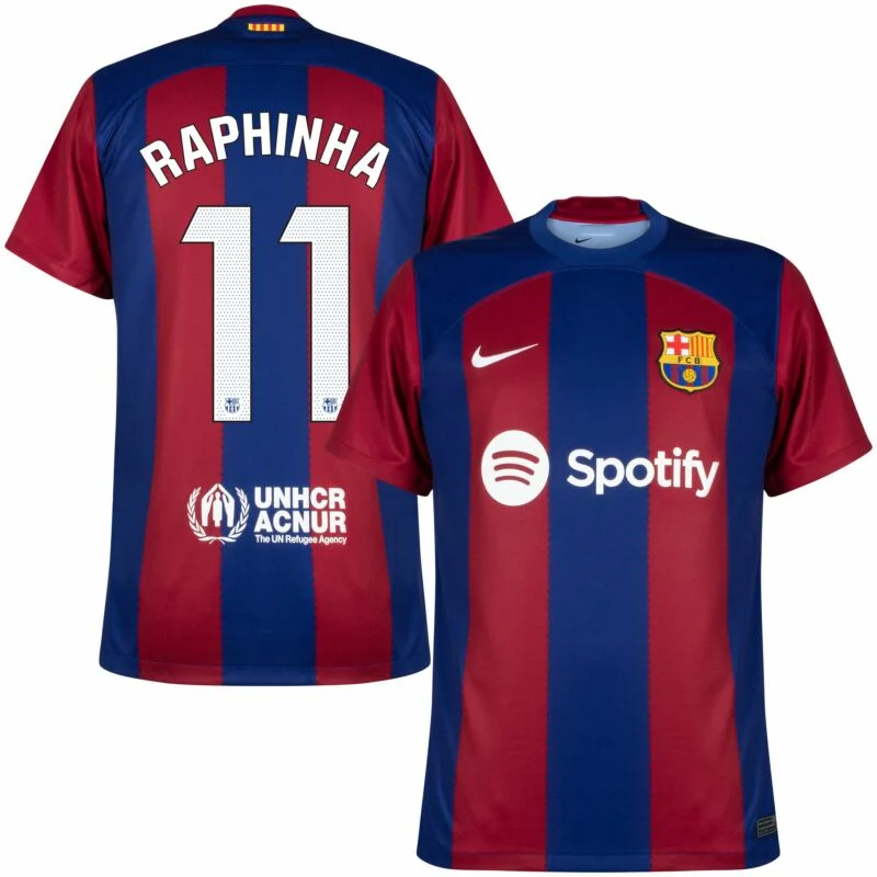 Barcelona Home Raphinha 11 Shirt 2023-2024 (La Liga) Size S-XXL