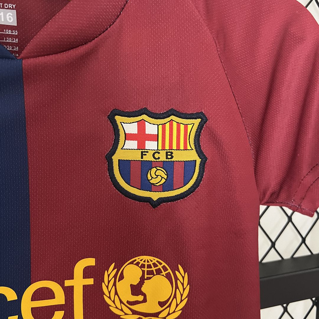 Barcelona 08-09 Home Retro Kids Kits Football Jersey