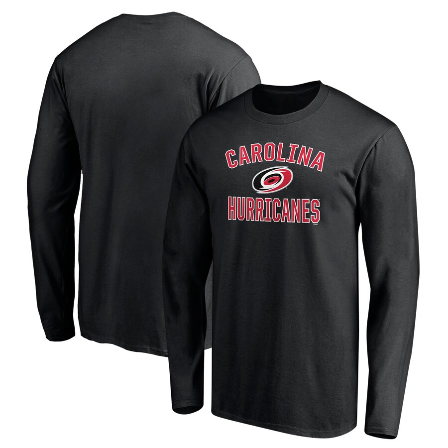 Men's Carolina Hurricanes Black Victory Arch Long Sleeve T-Shirt