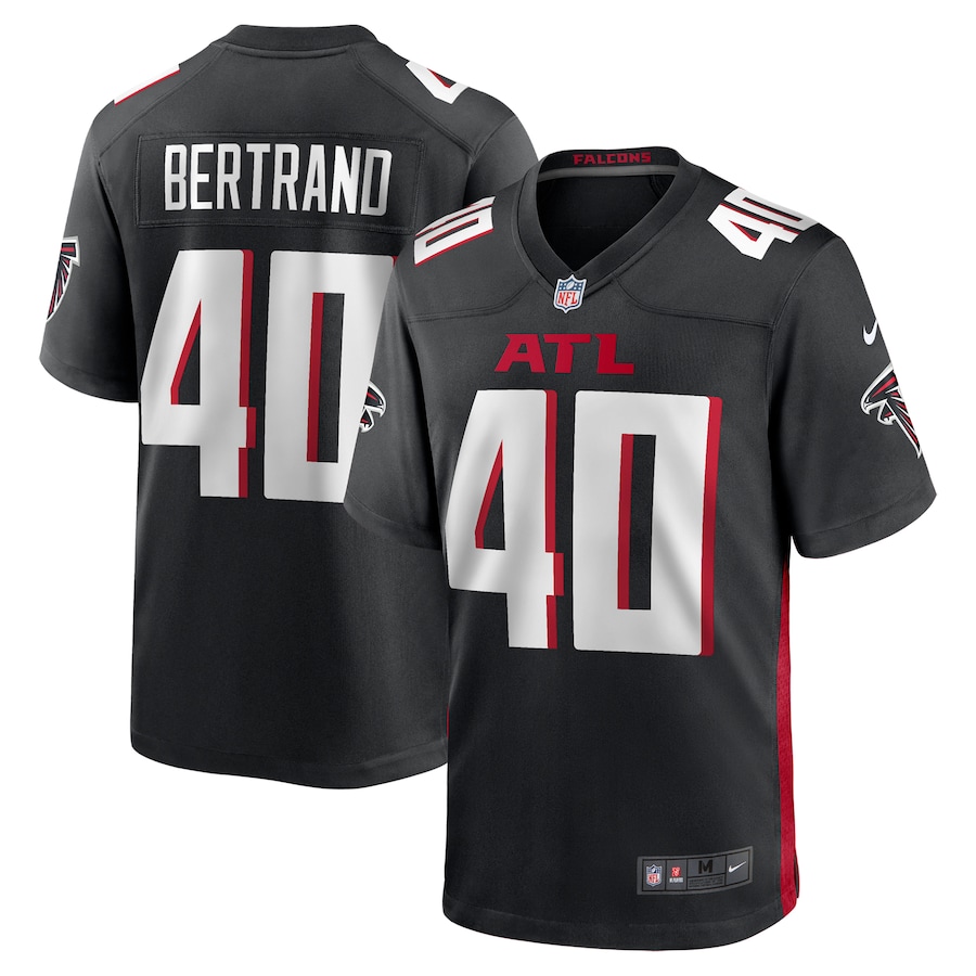 Men's Atlanta Falcons JD Bertrand Nike Black Team Game Jersey