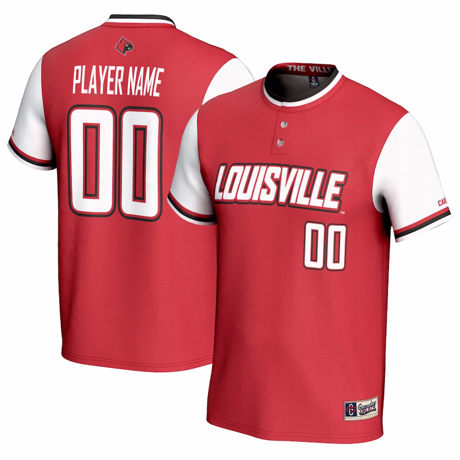 Louisville Cardinals GameDay Greats Unisex NIL Pick-A-Player Lightweight Softball Jersey - Red