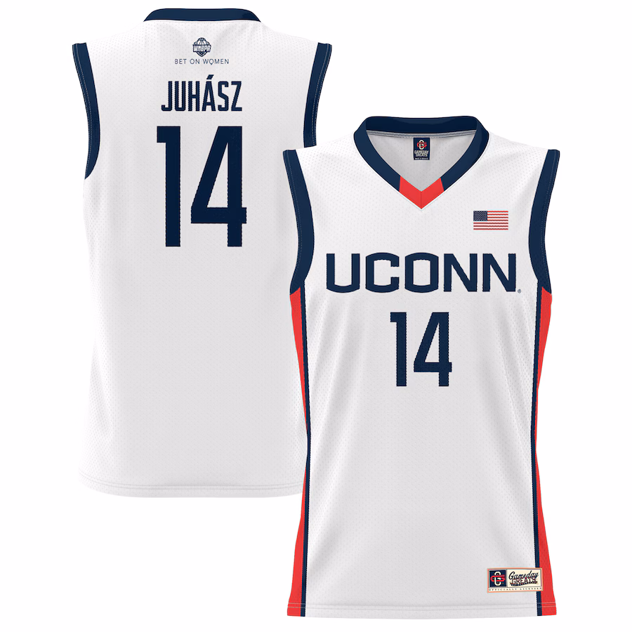 Unisex GameDay Greats Dorka Juhasz White UConn Huskies Lightweight Basketball Alumni Jersey