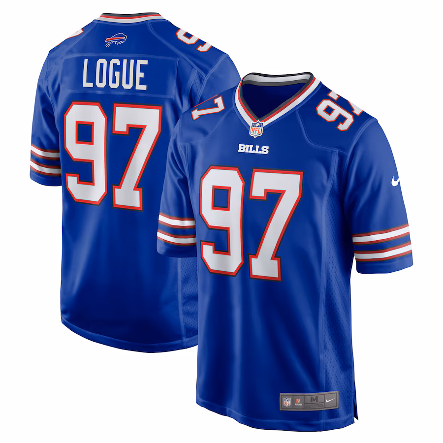 Men's Buffalo Bills Zion Logue Nike Royal Team Game Jersey