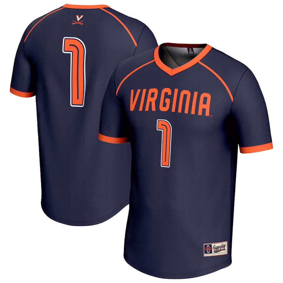 Youth GameDay Greats #1 Navy Virginia Cavaliers Lightweight Women's Lacrosse Fashion Jersey