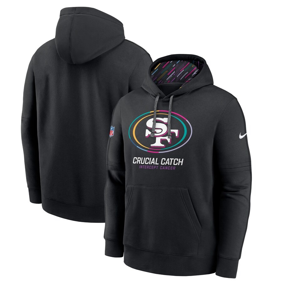 Men's San Francisco 49ers Nike Black 2024 NFL Crucial Catch Big & Tall Club Pullover Hoodie