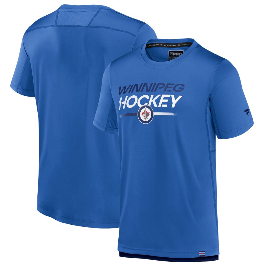 Men's Winnipeg Jets Fanatics Blue Anniversary T-Shirt