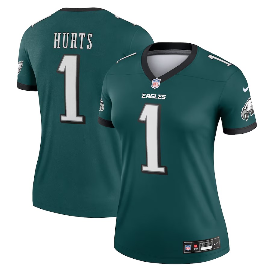 Women's Philadelphia Eagles Jalen Hurts Nike Midnight Green Legend Player Performance Top