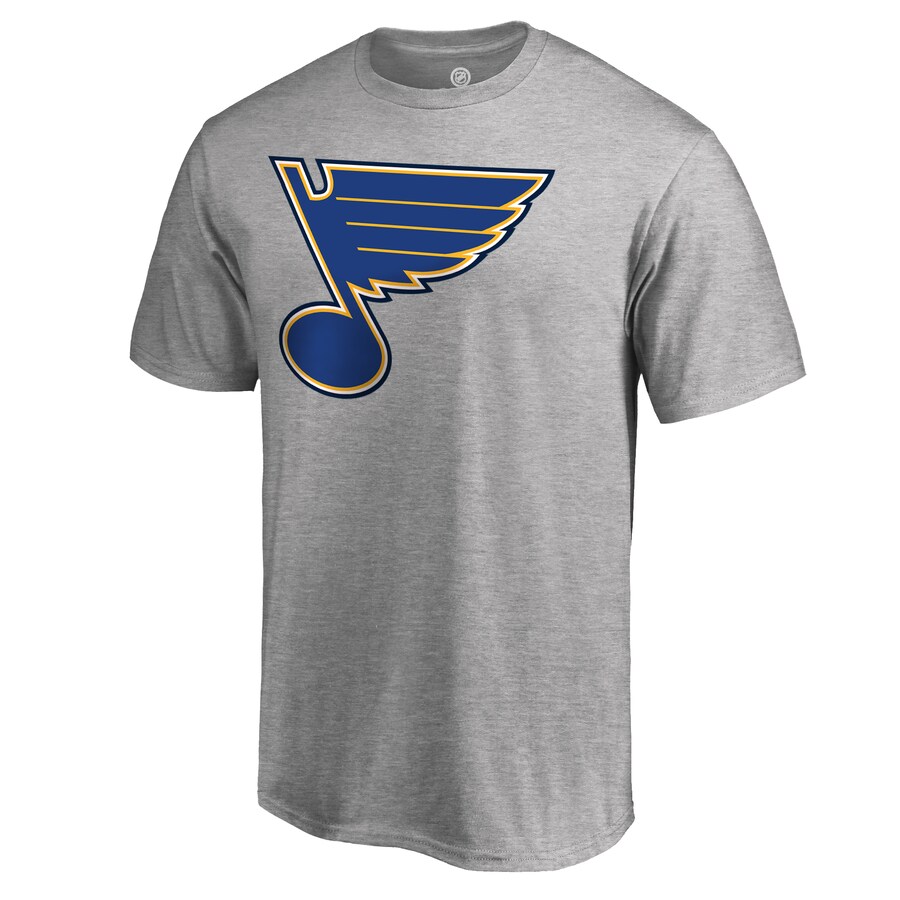 Men's St. Louis Blues Ash Team Primary Logo T-Shirt
