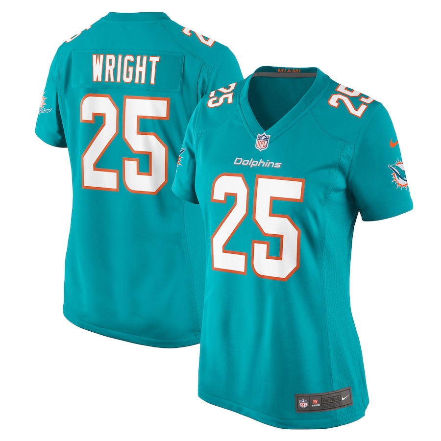 Women's Miami Dolphins Jaylen Wright Nike Aqua Game Jersey