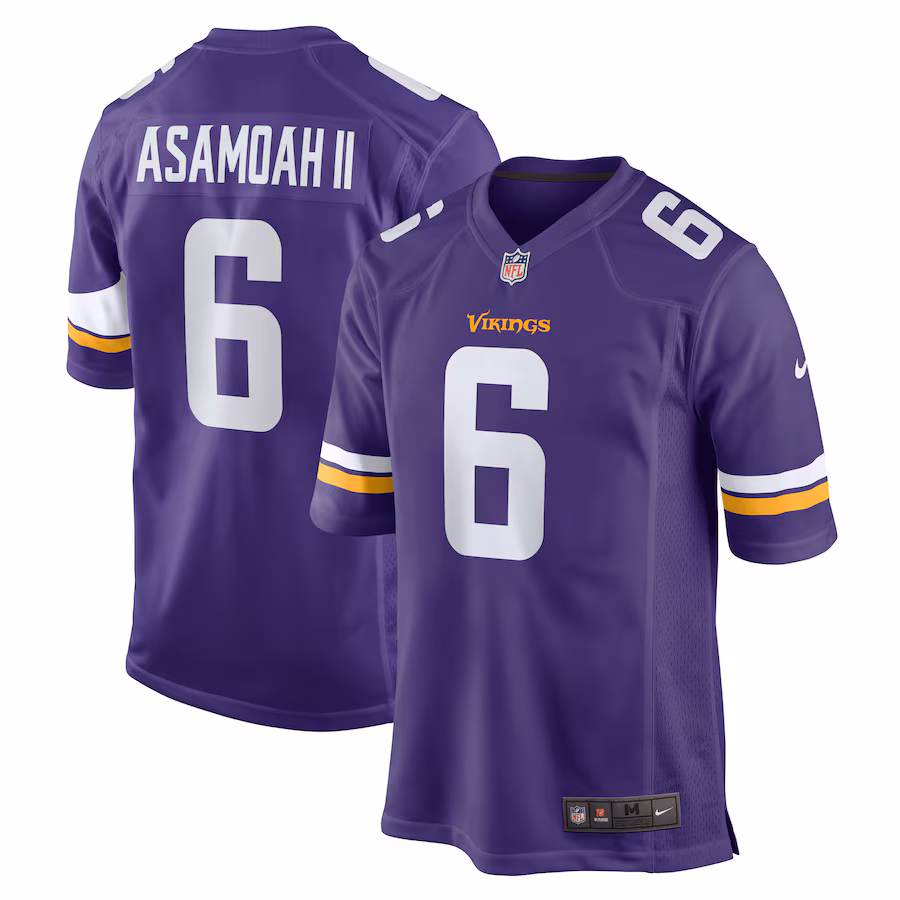 Men's Minnesota Vikings Brian Asamoah II Nike Purple Game Jersey