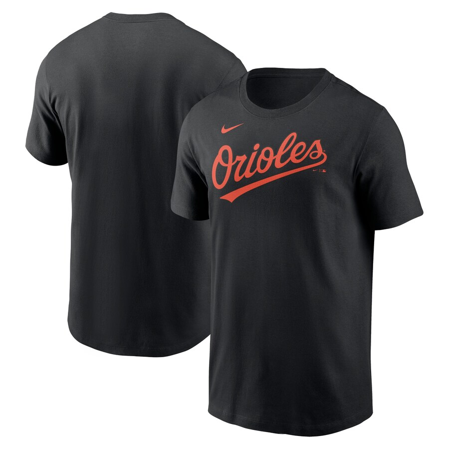 Men's Baltimore Orioles Nike Black Fuse Wordmark T-Shirt