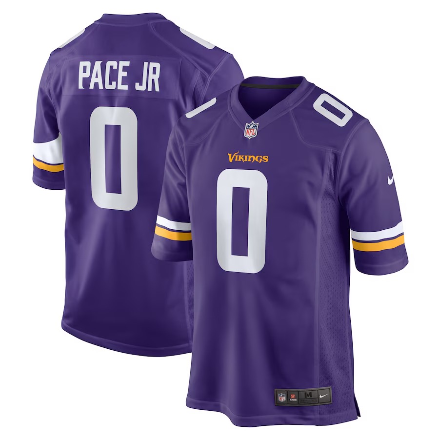 Men's Minnesota Vikings Ivan Pace Jr Nike Purple Game Jersey