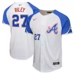 Youth Atlanta Braves Austin Riley Nike White City Connect Limited Player Jersey