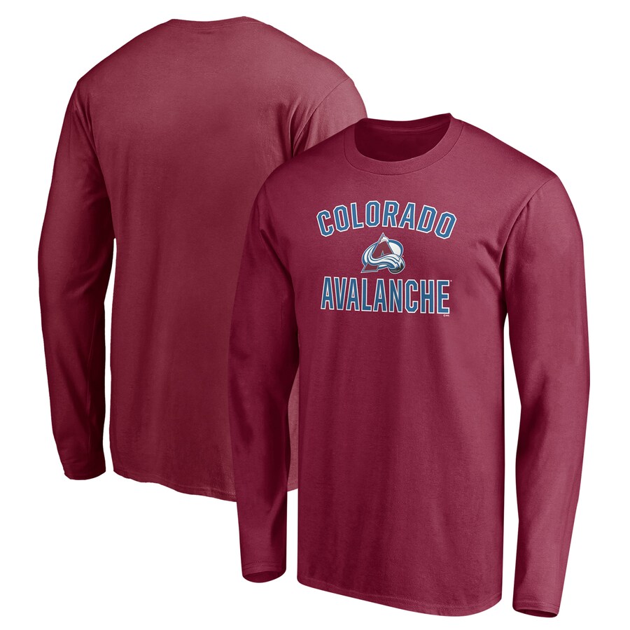 Men's Colorado Avalanche Burgundy Victory Arch Long Sleeve T-Shirt