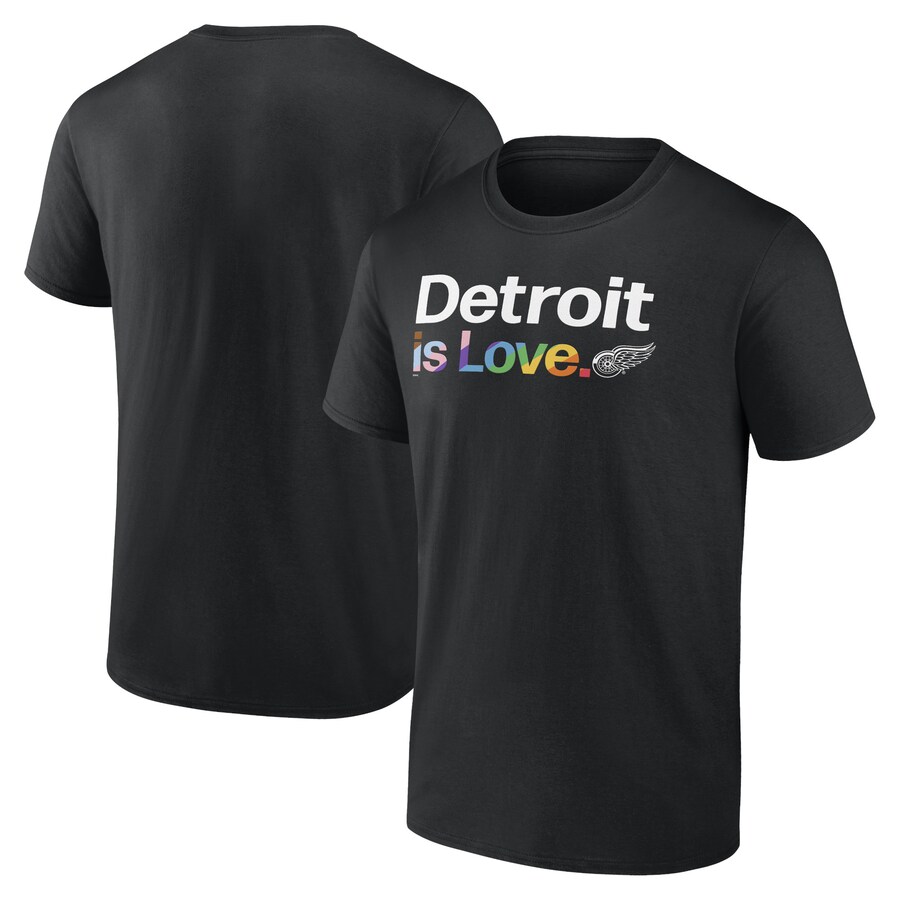 Men's Detroit Red Wings Black City Pride T-Shirt