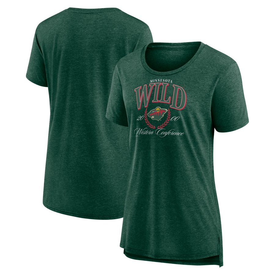 Women's Minnesota Wild Green Reign Supreme Tri-Blend T-Shirt