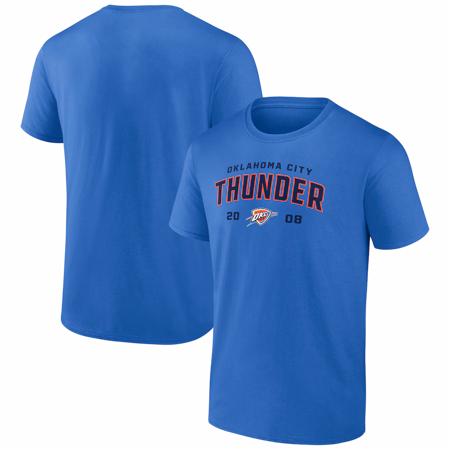 Men's Oklahoma City Thunder Blue Rebel Logo T-Shirt