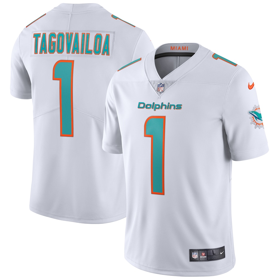 Men's Miami Dolphins Tua Tagovailoa Nike White Vapor Limited Jersey