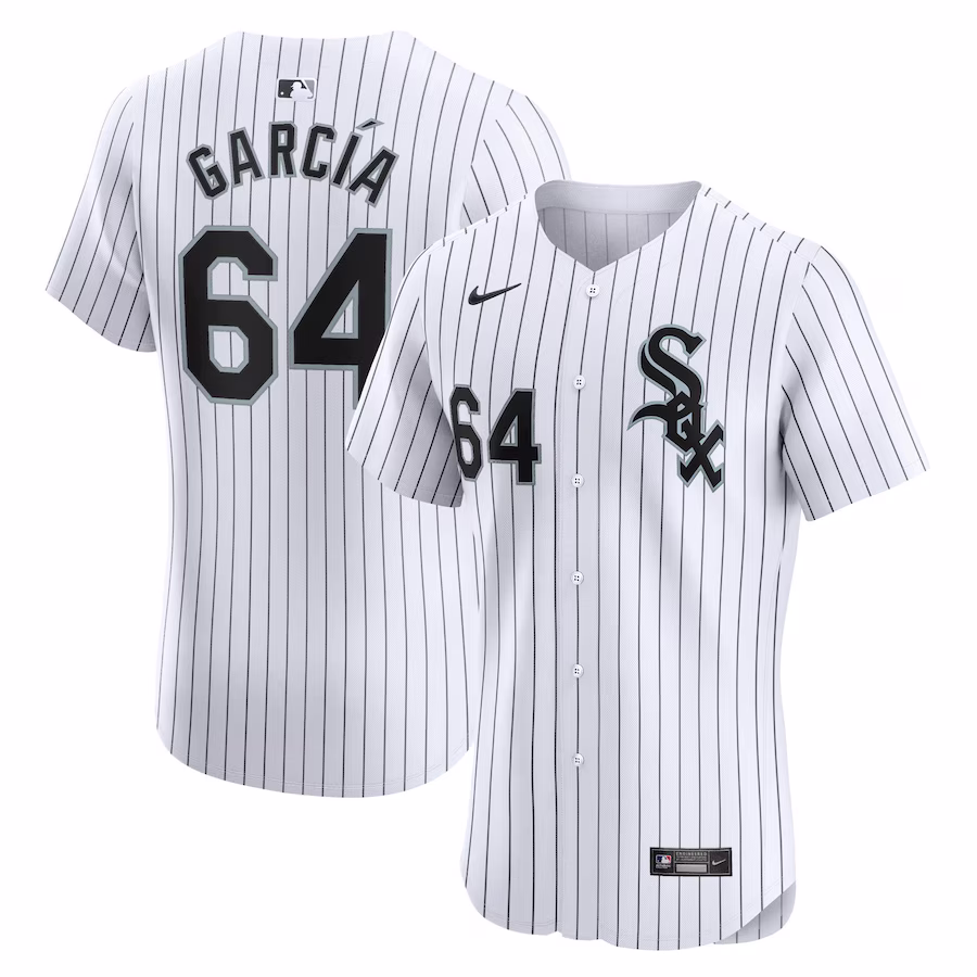 Men's Chicago White Sox Deivi Garcia Nike White Home Elite Player Jersey