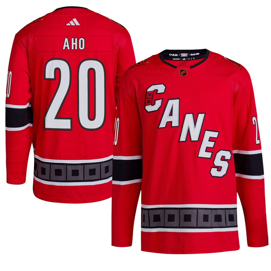 Men's Carolina Hurricanes Sebastian Aho adidas Red Reverse Retro 2.0 Authentic Player Jersey